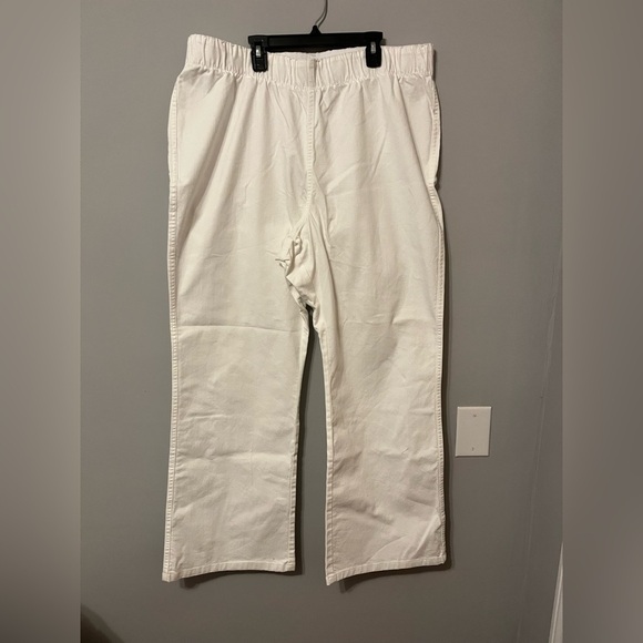 Soft Surroundings Pants - Soft Surroundings White Women's Elastic Waist Wide Leg Pant Size 2xl